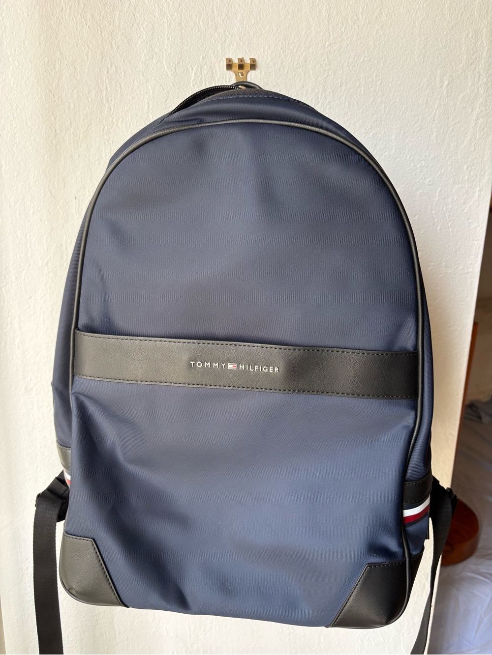 Tommy Hilfiger Navy Blue Backpack with Black Trim